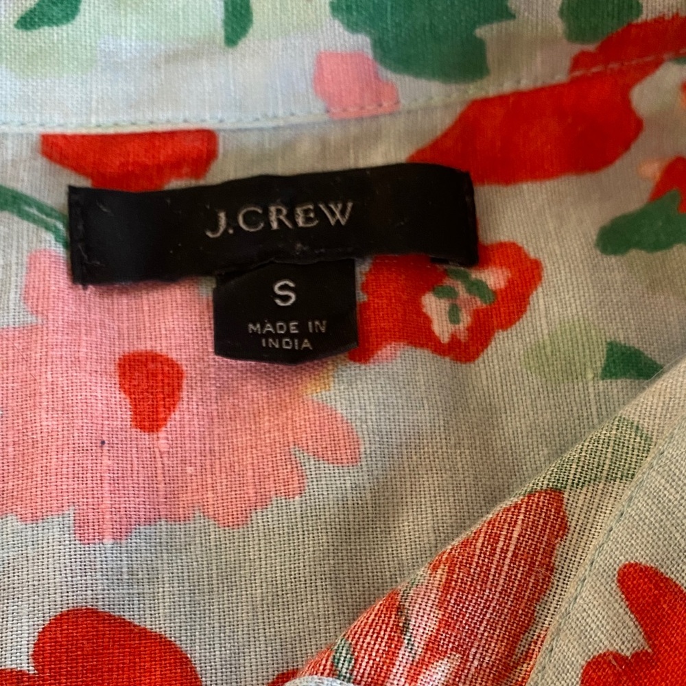 J.Crew Red & Green Floral Button-Up Shirt – Size Sale - Picture 2 of 9